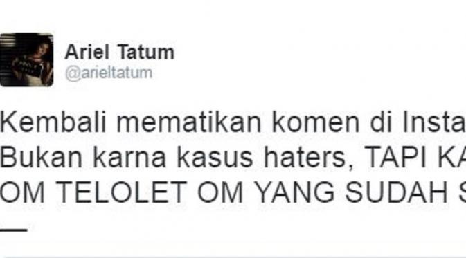 Ariel Tatum diserang Om Telolet Om (Twitter/@arieltatum)