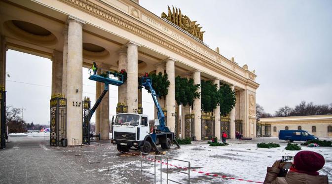 Pohon natal horizontal – Rusia (foto : euronews.com)