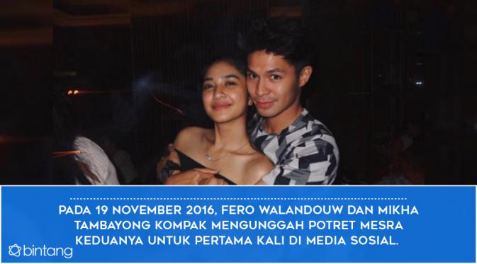 Cinta Kilat Fero Walandouw dan Mikha Tambayong  (Foto Instagram/fero_walandouw, Desain: Nurman Abdul Hakim/Bintang.com)