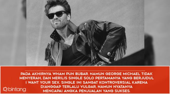 Kontroversi kehidupan membuat George Michael berhasil lahirkan karya-karya hebat (Desain: Nurman Abdul Hakim/Bintang.com)