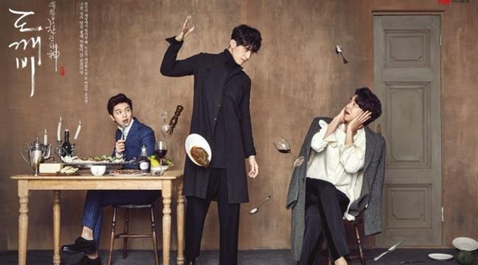 Sungjae, Lee Dong Wook dan Gong Yoo dalam drama Goblin (2016).