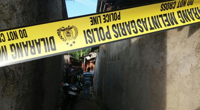 Lokasi penangkapan pembunuh sadis di Tambun, Bekasi. (Liputan6.com/Fernando Purba)
