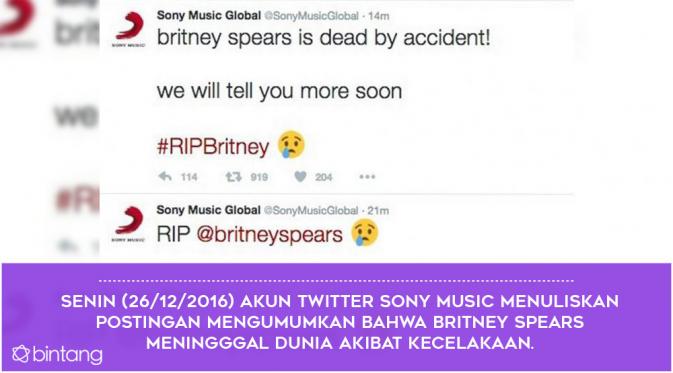 Britney Spears Dikabarkan Wafat, Make Me Jadi Video No 1 Dunia (Desain: Nurman Abdul Hakim/Bintang.com)