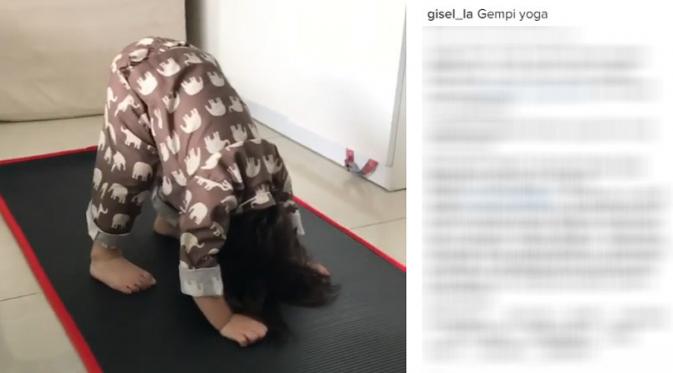 Gemasnya lihat Gempi ikut-ikutan yoga (Foto: Instagram)