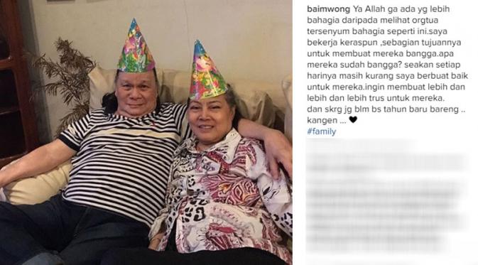 Baim Wong ingin membuat kedua orangtuanya bangga (Foto: Instagram)