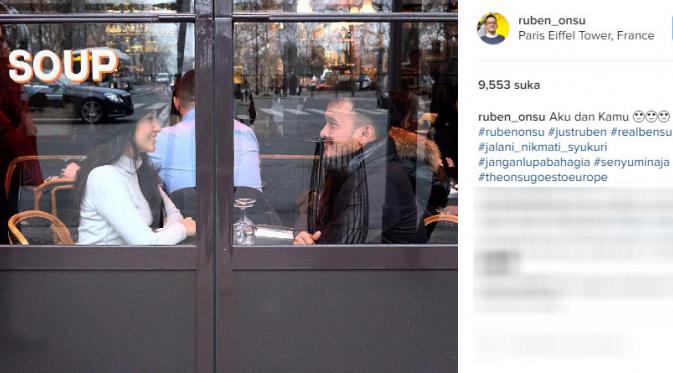 Ruben Onsu habiskan waktu berdua Sarwendah di Paris (Foto: Instagram)