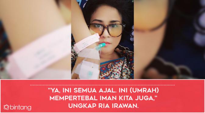 Divonis Kanker, Julia Perez dan Ria Irawan Tetap Semangat Umrah. (Desain: Nurman Abdul Hakim/Bintang.com)