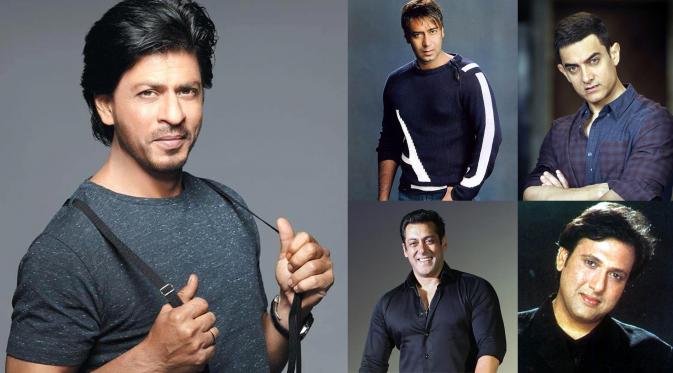 Aktor Mega Bollywood, Shahrukh Khan terinspirasi oleh Ajay Devgan, Amir Khan, Salman Khan dan Govinda. (Dok. Istimewa)