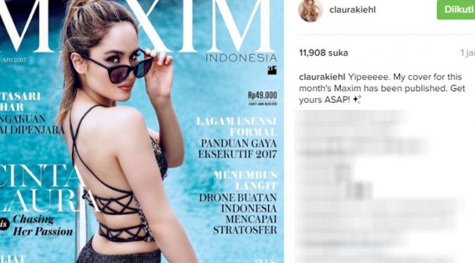 Cinta Laura menjadi model majalah dewasa (Foto: Instagram)