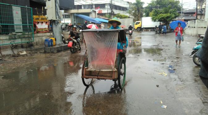 Becak di Jakarta (Liputan6.com/Muslim AR)
