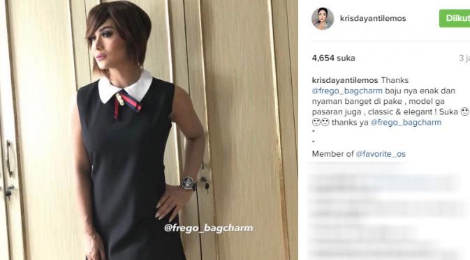 Saat pemotretan, urat tangan Krisdayanti terlihat jelas (Foto: Instagram)