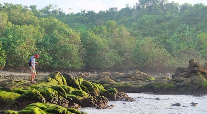 Pantai Wediombo, Gunungkidul, Yogyakarta. (adityaindi/Instagram)