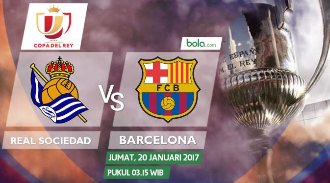 Copa Del Rey_Real Sociedad Vs Barcelona (Bola.com/Adreanus Titus)