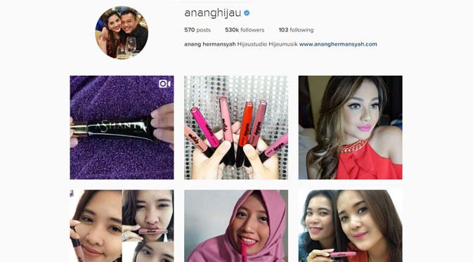 IG Anang Hermansyah yang dianggap seperti online shop. (via instagram.com/ananghijau)
