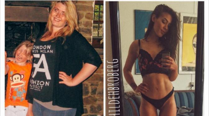 Motivasi Mathilde untuk mempunyai tubuh langsing adalah karena impiannya yang ingin bekerja sebagai model untuk pakaian olahraga.(Instagram Mathilde Broberg @mathildehbroberg)