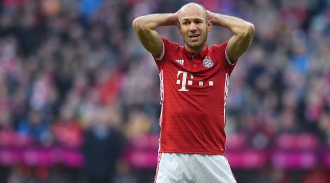Gelandang Bayern Munchen asal Belanda, Arjen Robben. (AFP/Christof Stache)