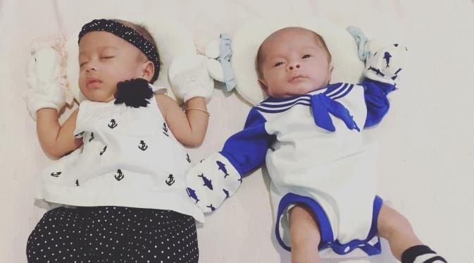 Bayi kembar Cynthia Lamusu dan Surya Saputra, Tatjana dan Bima [foto: instagram/cynthia_lamusu]