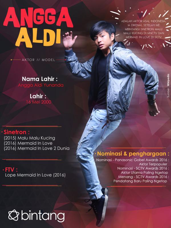 Celeb Bio Angga Aldi (Stylist: Indah Wulansari, Fotografer: Deki Prayoga/Bintang.com, Desain: Nurman Abdul Hakim/Bintang.com)