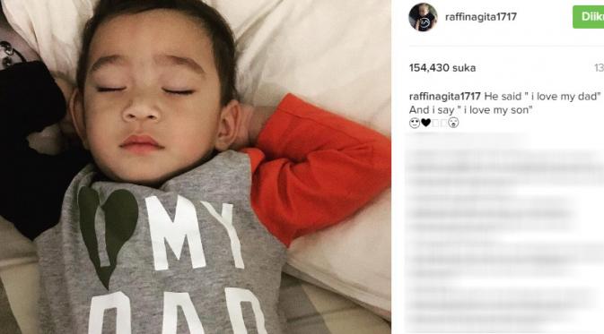 Gaya anak Raffi Ahmad dan Nagita Slavina ini bikin netizen gemas (Foto: Instagram)
