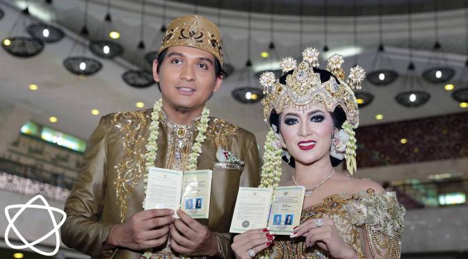 Akad nikah Lucky Hakim dan Tiara Dewi. (Deki Prayoga/Bintang.com)
