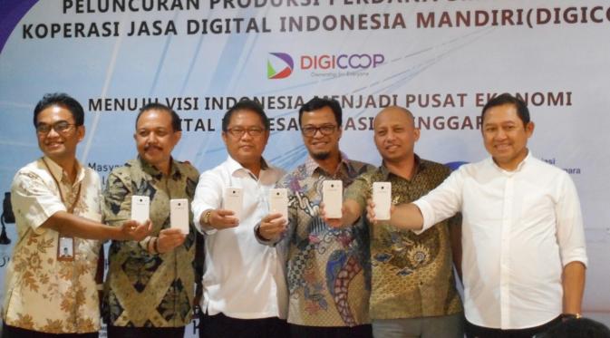Peluncuran smartphone Digicoop di Cikarang. Liputan6.com/Agustinus Mario Damar