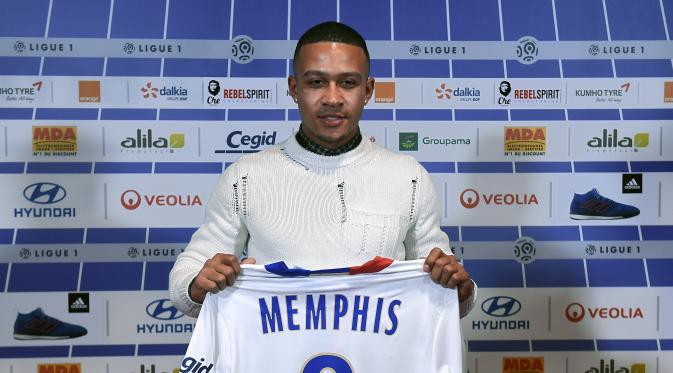 Memphis Depay meninggalkan Manchester United dan bergabung dengan Olympique Lyon. (AFP/Philippe Desmazes)