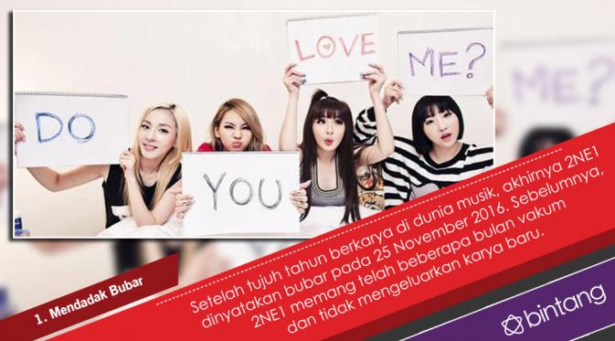 Setelah mengumumkan bubar, akhirnya 2NE1 merilis single terakhir mereka yang berjudul Goodbye. (Desain: Nurman Abdul Hakim/Bintang.com)