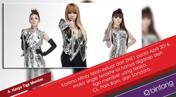 Setelah mengumumkan bubar, akhirnya 2NE1 merilis single terakhir mereka yang berjudul Goodbye. (Desain: Nurman Abdul Hakim/Bintang.com)