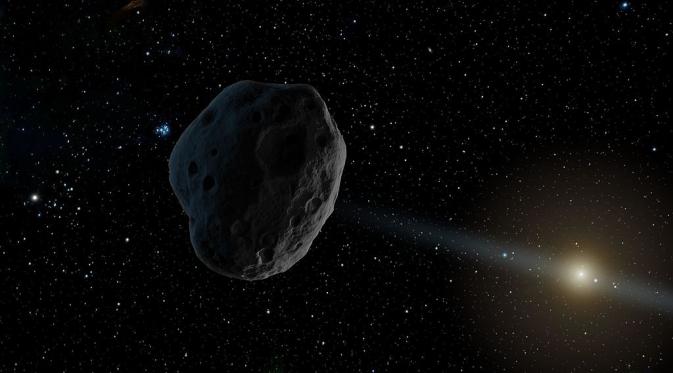 Ilustrasi objek misterius 2016 WF9, asteroid atau komet? (Wikipedia/NASA)