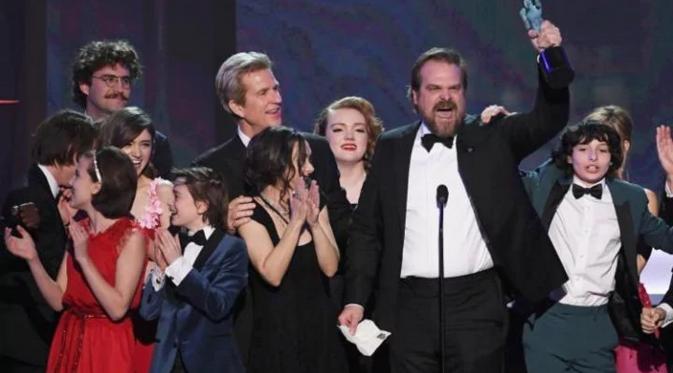 Cast Stranger Things dalam SAG Awards 2017 (Getty Images/The Telegraph)