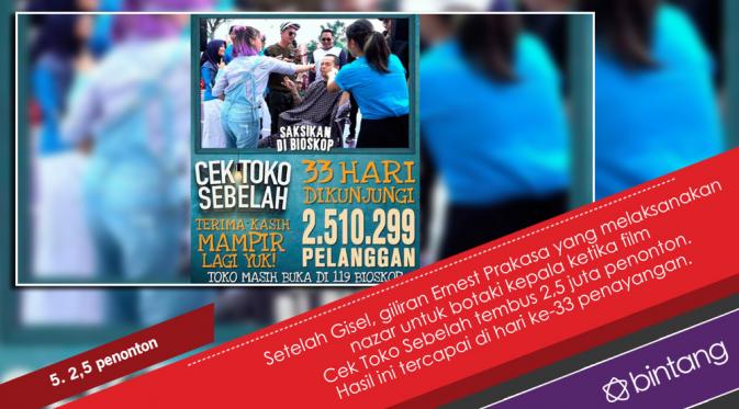 5 Catatan Rekor Penonton Film Cek Toko Sebelah. (Foto: Instagram/ctsmovie, Desain: Nurman Abdul Hakim/Bintang.com)