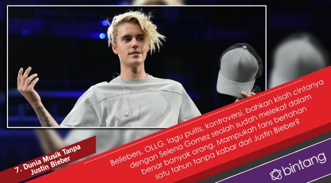 Justin Bieber baru-baru ini dikabarkan akan vakum selama setahun dari dunia musik. (Desain: Nurman Abdul Hakim/Bintang.com)