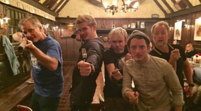 Para pemain The Lord of the Rings saat reuni. (Instagram - @dom_monaghan_)