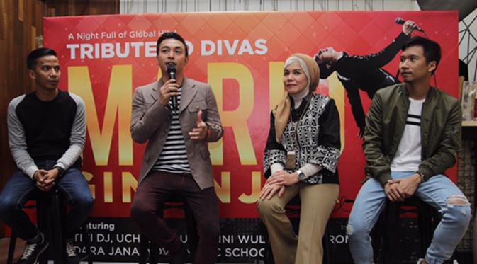 Mario Ginanjar saat jumpa pers  A Night Full of Global Hits Tribute to Divas by Mario Ginanjar di kawasan Kebayoran Baru, Jakarta Selatan, Kamis (2/2/2017).