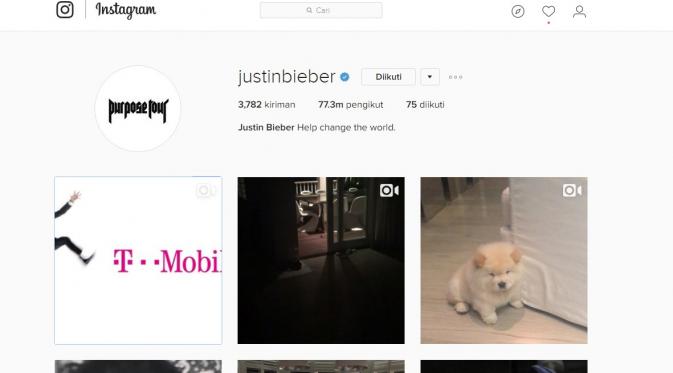 Justin Bieber kembali ke Instagram. (Instagram/justinbieber)