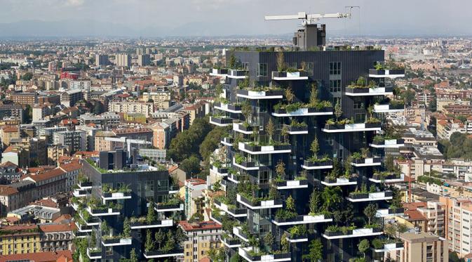 Sebelumnya, Stefano telah membuat hutan vertikal serupa di Milan. Ini gedungnya. (Via: boredpanda.com)