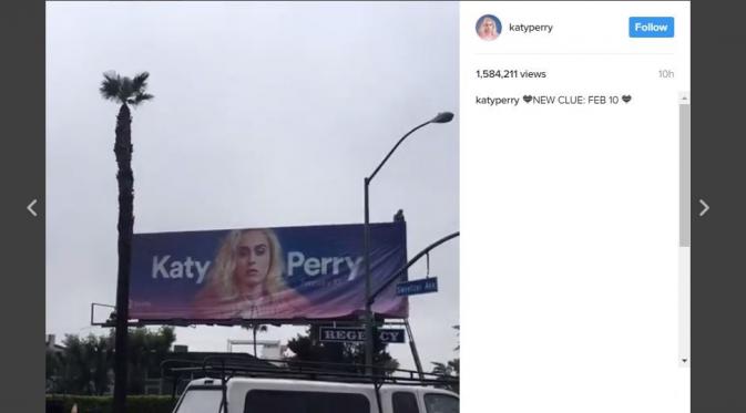 Katy Perry siapkan kejutan di 10 Februari 2017 nanti. [foto: instagram/katyperry]