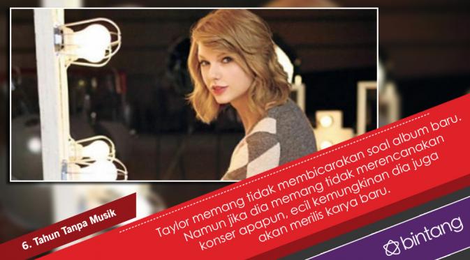 2017 sepertinya akan menjadi tahun tanpa lantunan musik Taylor Swift. (Desain: Nurman Abdul Hakim/Bintang.com)