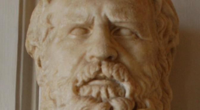 Heraclitus. Ada cara-cara aneh memilih kematian pada masa Yunani Kuno, bahkan oleh orang-orang tersohor dan pandai pada masanya. (Sumber Roy Fokker)