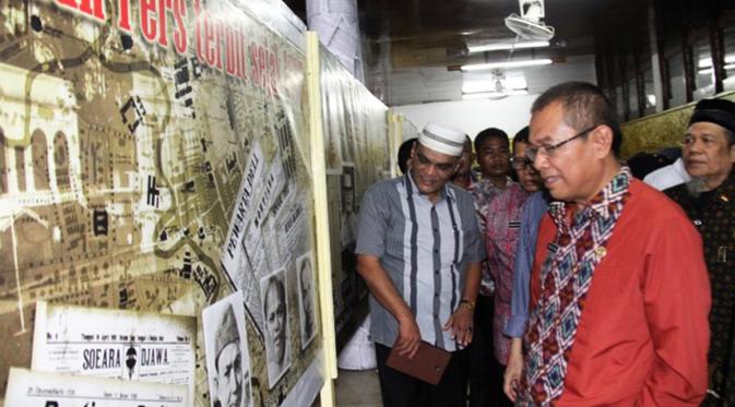 Perayaan Hari Pers Nasional 2017 dimeriahkan pameran Pers Perjuangan Kemerdekaan RI di Gedung Juang 45, Kota Medan, Sumut. (Liputan6.com/Reza Efendi)