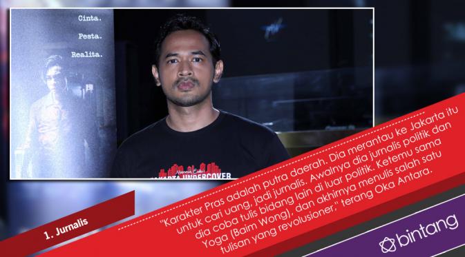 5 Keseruan Peran Oka Antara di Film Jakarta Undercover. (Foto: Nurwahyunan/Bintang.com, Desain: Nurman Abdul Hakim/Bintang.com)