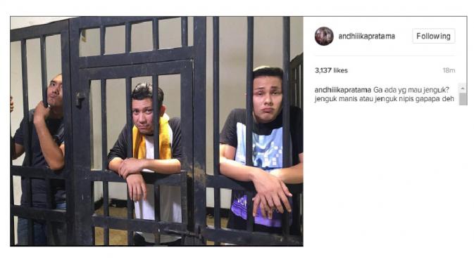 Andhika Pratama, Gading Marten, dan Uus harus mendekam di penjara (Foto: Instagram)