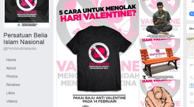 Gerakan Anti-Valentine Malaysia Larang Muslimah Kirim Emotikon (Facebook Pembina)