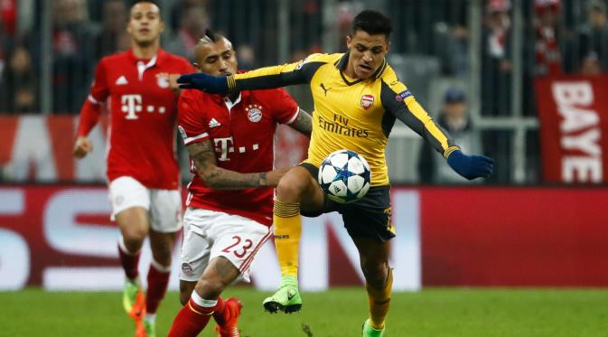 Arsenal dihadapkan misi sulit untuk membalikkan agregat 1-5 dari Bayern Munchen. (AFP/Odd Andersen)