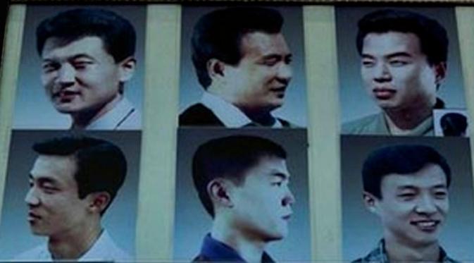 Gaya potongan rambut pria yang diperbolehkan di Korea Utara. Sumber: The Rebel Mix.