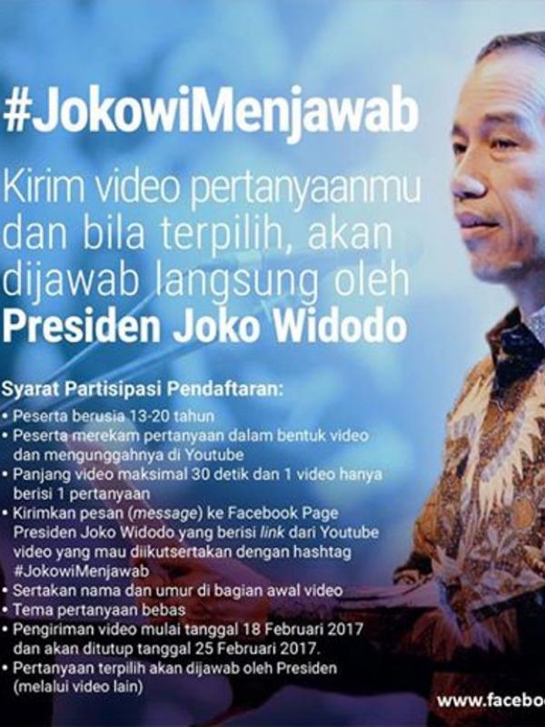 Ayo bertanya ke Presiden Jokowi. (Jokowi/Facebook)