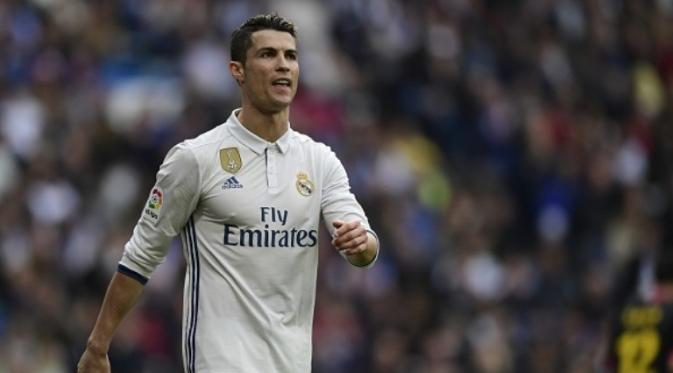 Cristiano Ronaldo absen saat Real Madrid melawan Eibar. (AFP/Javier Soriano)
