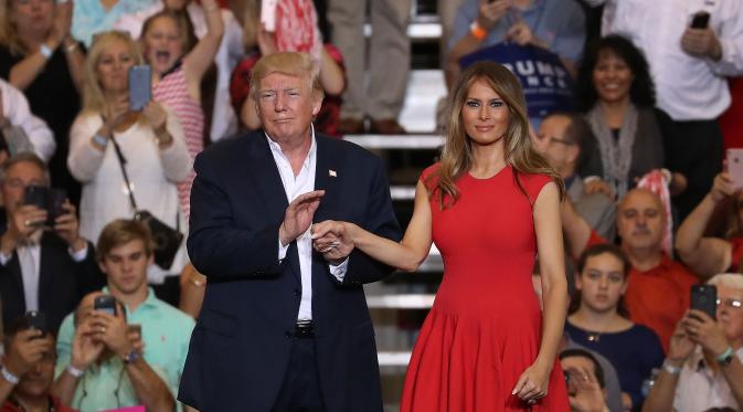 Presiden AS, Donald Trump dan sang istri, Melania Trump(Joe Raedle / Getty Images / AFP)