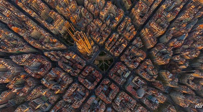 Barcelona, Spanyol. (AirPano)