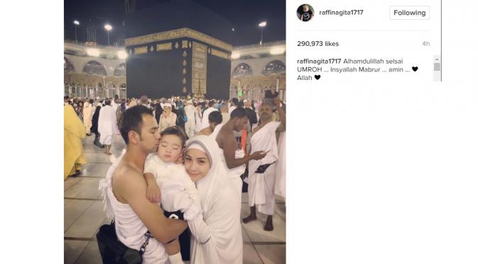 Raffi Ahmad dan Nagita Slavina selesaikan rukun wajib umrah (Foto: Instagram)